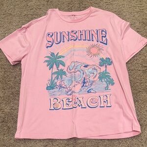 Light Pink Womens Shein T-Shirt